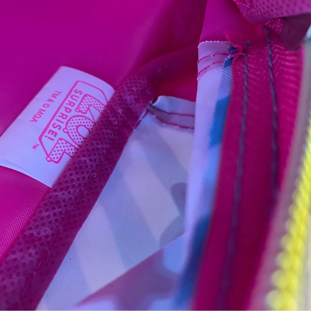 LOL Surprise Adorable Pink Lrg Backpack w/Small Round Lunchbag/Pouch NWOT💓
